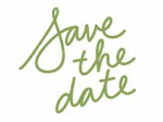clipart Save the date _ green